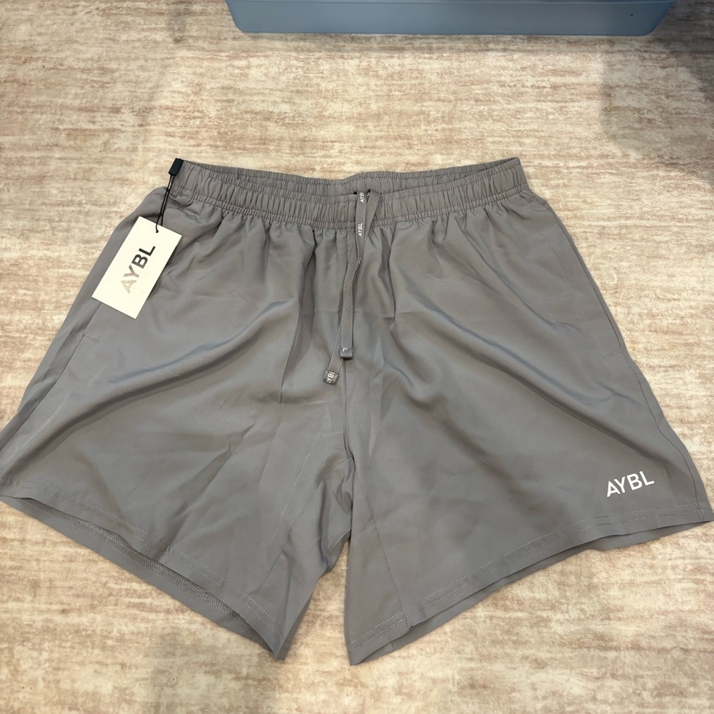 AYBL Light Gray Drawstring Athletic Shorts